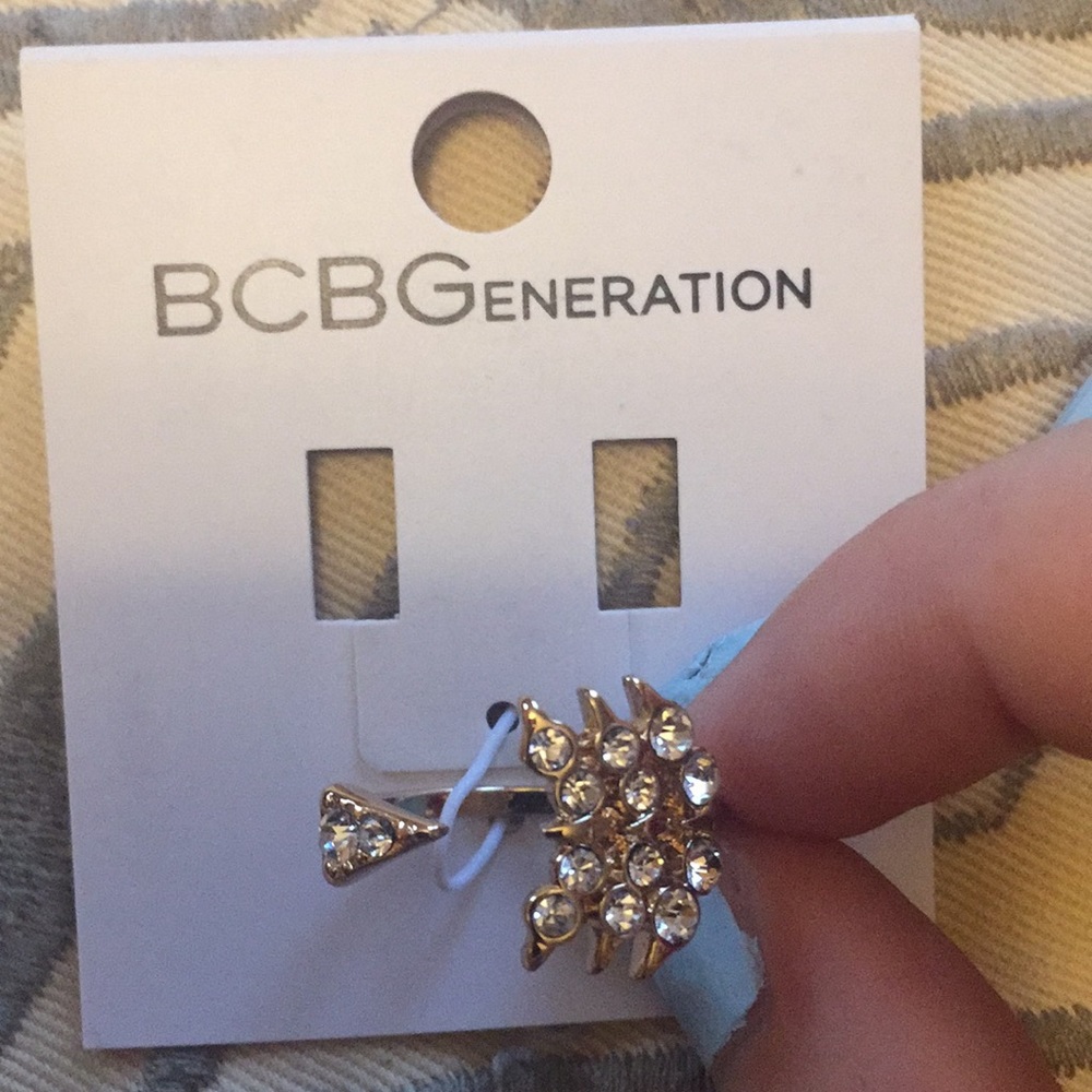 BCBG Adjustable gold ring